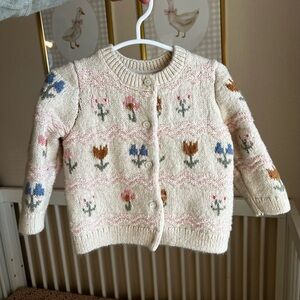 H&M floral knot cardigan